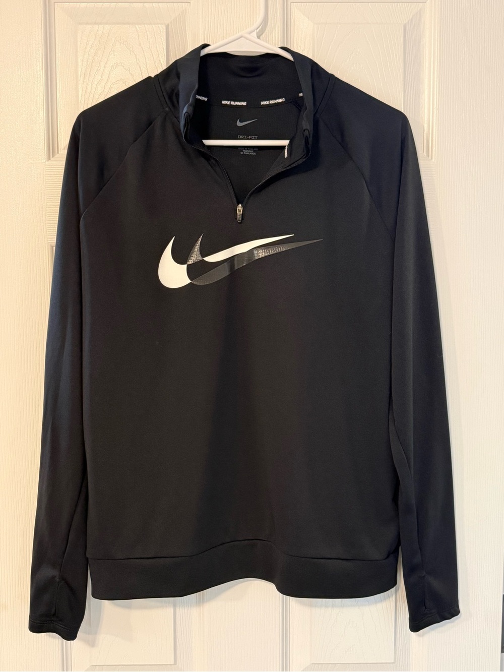 Nike Black Long-Sleeve Dri-FIT Quarter-Zip Pullover Jacket
